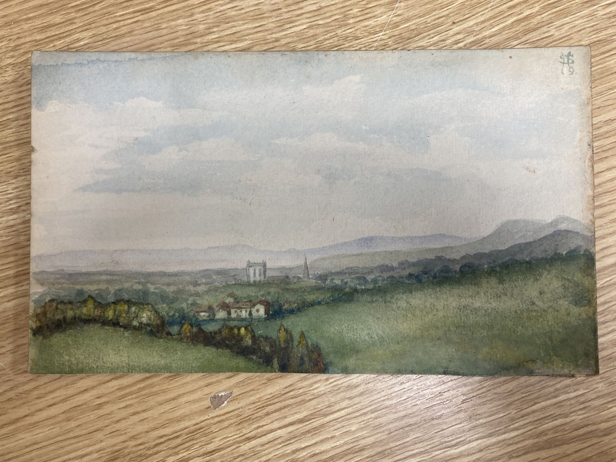 H. Slade, collection of watercolour sketches on board, including views of Buenos Aires, c.1913-1920's, largest 18 x 25.5cm